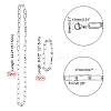 304 Stainless Steel Paperclip Chains STAS-UN0012-44-3