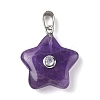 Natural Amethyst Pendants G-P599-06P-02-1