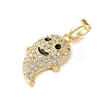 Brass Micro Pave Cubic Zirconia Pendants KK-I383-06G-02-2