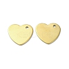 Ion Plating(IP) 201 Stainless Steel Charms X-STAS-H191-01C-G-1