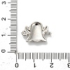 Halloween Brass Light Grey Enamel Connector Charms KK-F915-04A-P-3