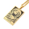 304 Stainless Steel Tarot Pendant Necklaces NJEW-A026-01G-04-2