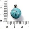 Round Synthetic Turquoise Pendants G-Q434-21-3