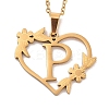PVD Vacuum Plating 201 Stainless Steel Pendant Necklaces NJEW-R267-02P-G-1