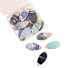 16Pcs 4 Colors Opaque Resin & Walnut Wood Pendants RESI-CJ0001-208-8