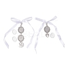 Alloy Oval Wedding Bouquet Pendant Decorations HJEW-JM02794-2