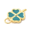 925 Sterling Silver Light Sea Green Enamel Charms STER-Z012-01G-07-2