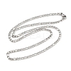 Tarnish Resistant Smooth Surface 304 Stainless Steel Figaro Chain Necklace Making STAS-A028-N022P-4