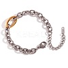 304 Stainless Steel Cable Chain Bracelets for Women WGF1402-02-3