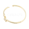 Clear Cubic Zirconia Double Heart Bangles BJEW-G651-01G-5