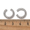 Brass Micro Pave Clear Cubic Zirconia Cuff Earrings EJEW-I249-14P-4