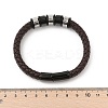 Ion Plating(IP) Braided Leather Cord Bracelets for Men BJEW-Z081-11EB-02-5
