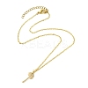 Brass Cubic Zirconia Charms Necklace for Women NJEW-JN04926-4