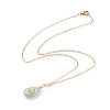 Natural Green Aventurine Teardrop Pendant Necklace NJEW-JN03900-02-1