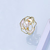 Natural Freshwater Pearl with Natural Shell Cuff Rings WGACE42-01-1