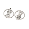 201 Stainless Steel Laser Cut Pendants STAS-P428-10P-03-2