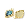 Brass Micro Pave Cubic Zirconia Pendants KK-A197-04G-2