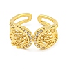 304 Stainless Steel Cubic Zirconia Open Cuff Ring for Women LS-RJEW-S406-05G-01-2
