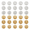  30Pcs 6 Style Brass Beads KK-TA0001-24-3
