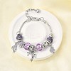 Alloy European Beads Charm Bracelets BJEW-F495-17P-1