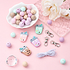 DIY Bubble Tea & Round Silicone Keychain Making Kits DIY-YW0011-19-5
