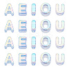 50Pcs 5 Styles UV Plating Rainbow Iridescent Acrylic Beads OACR-TA0004-93B-2