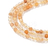 Natural Yellow Rabbit Fur Rutilated Quartz Beads Strands G-L622-C01-2mm-4