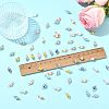 96Pcs 2 Colors Round Glass Pearl & Alloy Connector Charms PALLOY-FS00060-6