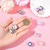 10Pcs 5 Colors Opaque Acrylic Beads SACR-YW0001-90-3