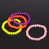 Stretchy Frosted Glass Beads Kids Bracelets for Children's Day BJEW-JB01768-8