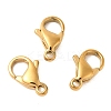 Ion Plating(IP) 304 Stainless Steel Lobster Claw Clasps STAS-AB11-G-01-1