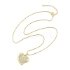 Brass Micro Pave Clear Cubic Zirconia Pendant Necklaces for Women NJEW-M009-04G-D-2