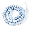 Anti-Tarnish Electroplate Rondelle Glass Beads Strands EGLA-T021-8mm-17-02-3