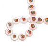 Natural Freshwater Shell Enamel Beads SHEL-N026-194-01-4