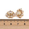 Brass Micro Pave Cubic Zirconia Beads KK-C115-11G-3
