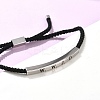 Word WWJD Polyester Cord Slider Bracelets BJEW-P384-01P-4