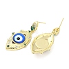 Rack Plating Brass Micro Pave Clear Cubic Zirconia Stud Earrings for Women EJEW-M260-23G-3