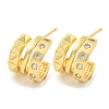 Rack Plating Brass Micro Pave Cubic Zirconia Styd Earrings EJEW-B061-08G-1