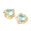 Brass Micro Pave Cubic Zirconia Charms KK-L208-06G-01-3