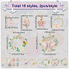30Pcs 15 Styles Rack Plating Alloy Enamel Pendants FIND-SC0021-88-2