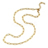304 Stainless Steel Paperclip Chain Necklaces for Women Men NJEW-G161-01G-4