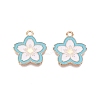 Light Gold Plated Alloy Enamel Pendants PALLOY-N176-28A-RS-1