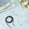 3Pcs 3 Colors Imitation Leather Braided Wrap Chain Belts AJEW-GF0011-99-3