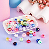 150Pcs 5 Styles UV Plating Rainbow Iridescent Acrylic European Beads MACR-TA0001-74-5