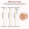 600Pcs 6 Styles Brass Flat Head Pins & Eye Pins Sets KK-SP0002-40-2