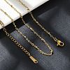 201 Stainless Steel Satellite Chain Necklace for Men Women NJEW-P268-A22-2X5-2