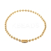 Ion Plating(IP) 304 Stainless Steel Ball Chain Necklaces for Women NJEW-G135-01C-G-1