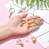 10Set 2 Styles Star Alloy Swivel Clasps with 10Pcs Iron Split Key Rings PURS-YW0001-01A-5