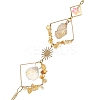 Iron Rhombus & Natural Citrine Suncatchers HJEW-F025-04G-02-2