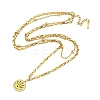 Ion Plating(IP) 201 Stainless Steel & Plastic Pearl Double Layered Necklaces NJEW-K270-23G-1